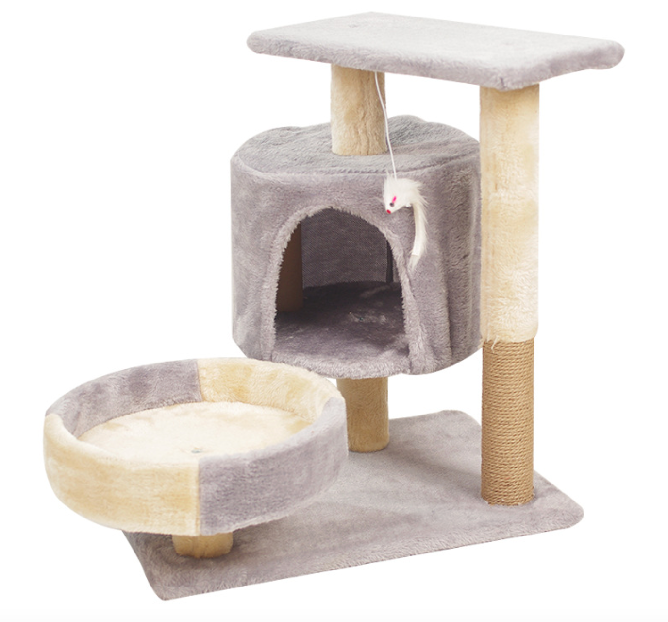 Natural Solid Wood Cat Climbing Frame 50*33*53CM