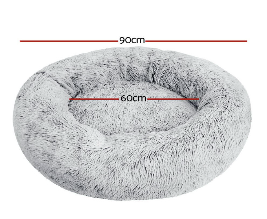 Pet Bed Dog Cat 90cm Large Calming Soft Plush