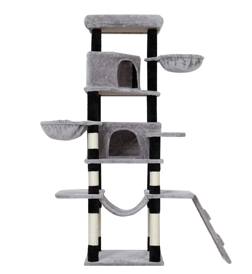 Cat Tree 161cm Tower Scratching Post Scratcher Wood Condo House Play Bed