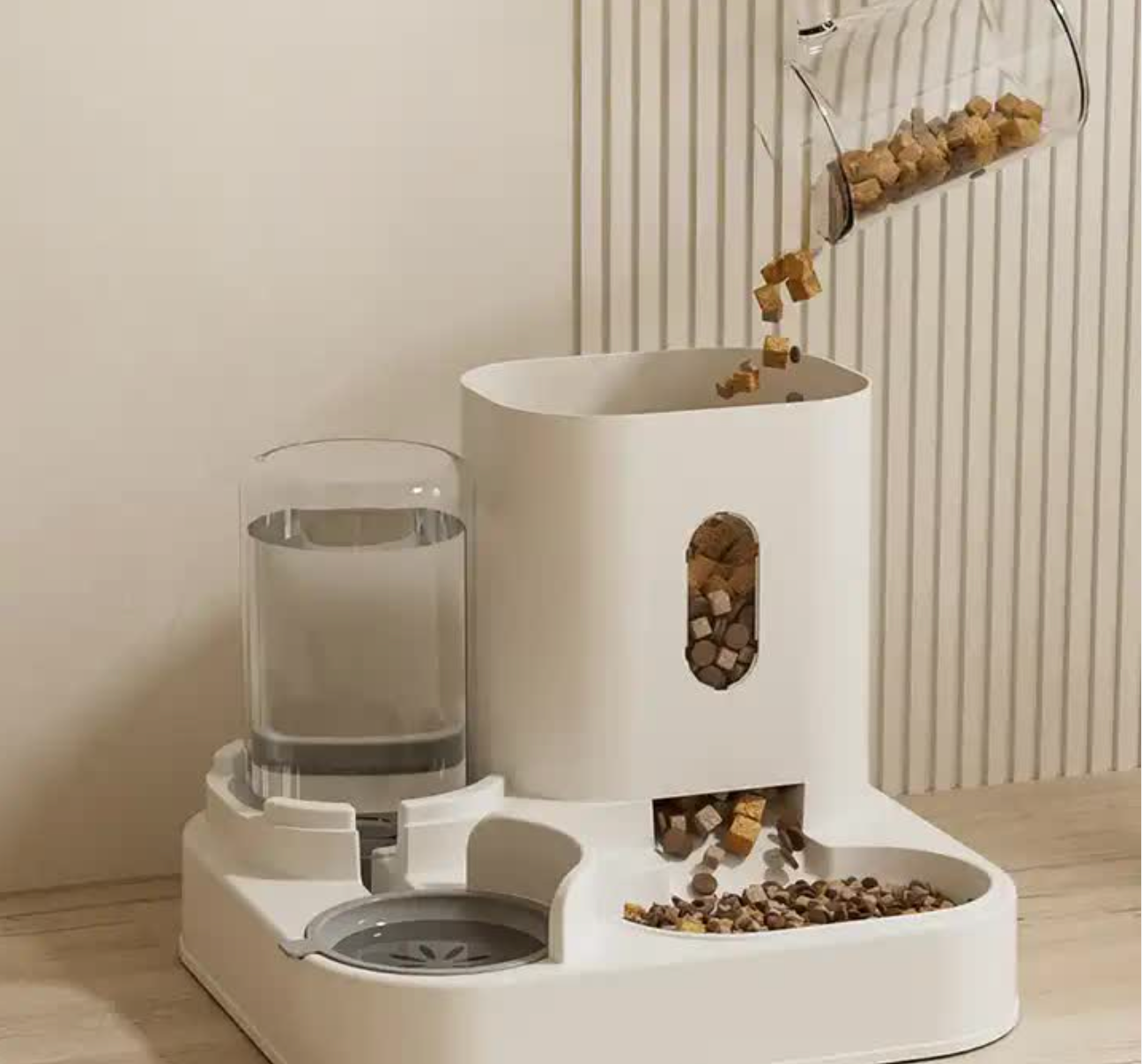 Automatic Pet Feeder and Water Dispenser - Smart Dog Bowl & Cat Feeder, Universal Pet Feeding Station, Electric Pet Water Fountain